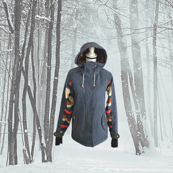 EUC! ROXY WOMAN’S LODGE JACKET DENIM BLUE - Picture 4 of 14